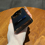 For Huawei Mate XT Ultimate Case Kickstand Electroplating PU Leather+PC Phone Cover