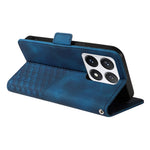 ENKAY For Xiaomi 14T Pro Wallet Case  Imprint PU Leather Phone Stand Cover with Tempered Glass