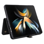 YIKATU YK-001 magnetisk PU-lædercover til Samsung Galaxy Z Fold4 5G, støttefod, inderetui i TPU, stødsikkert flipetui, tegnebogsetui