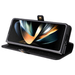 YIKATU YK-001 magnetisk PU-lædercover til Samsung Galaxy Z Fold4 5G, støttefod, inderetui i TPU, stødsikkert flipetui, tegnebogsetui