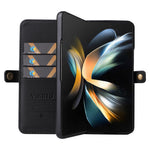 YIKATU YK-001 magnetisk PU-lædercover til Samsung Galaxy Z Fold4 5G, støttefod, inderetui i TPU, stødsikkert flipetui, tegnebogsetui