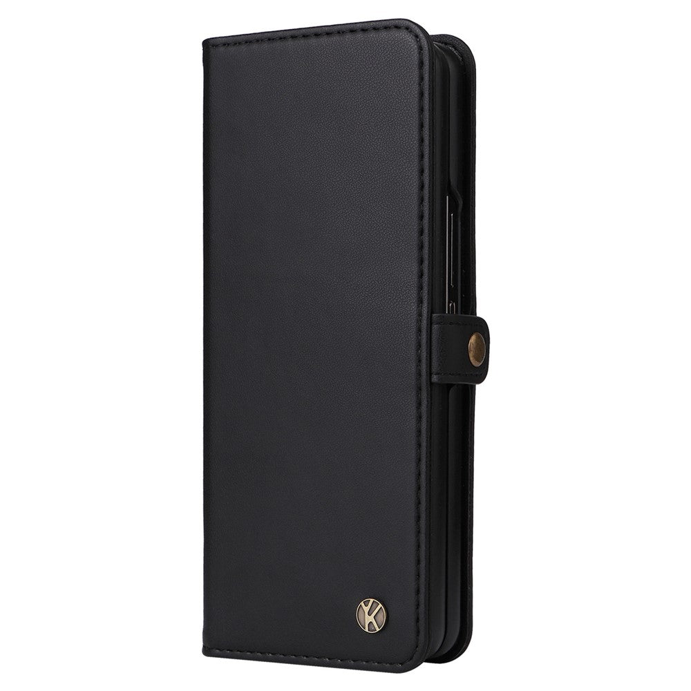YIKATU YK-001 magnetisk PU-lædercover til Samsung Galaxy Z Fold4 5G, støttefod, inderetui i TPU, stødsikkert flipetui, tegnebogsetui