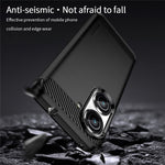 MOFI JK TPU Serie-1 til Asus Zenfone 9 5G Børstet Overflade Kulfiber Telefoncover Stødsikkert Beskyttende TPU Etui