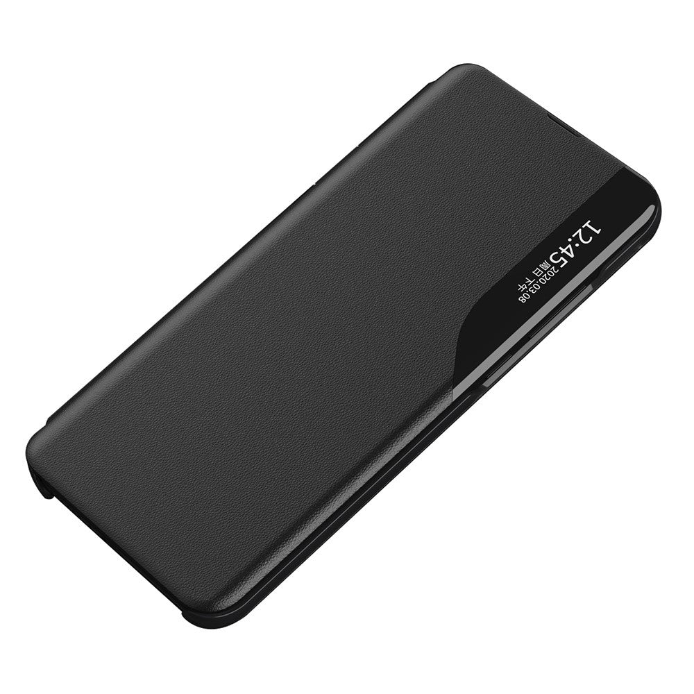Til Samsung Galaxy A16 5G / A16 4G Etui med visningsvindue i PU-læder og standerfunktion