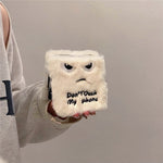 KJS-020 For Samsung Galaxy Z Flip7 FE 5G / Z Flip6 5G Case Humorous Face Soft Plush Hard PC Phone Cover