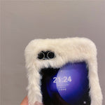 KJS-020 For Samsung Galaxy Z Flip7 FE 5G / Z Flip6 5G Case Humorous Face Soft Plush Hard PC Phone Cover