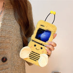 KJS-026 For Samsung Galaxy Z Flip7 FE 5G / Z Flip6 5G Case Bee Pattern Plush+TPU Phone Cover