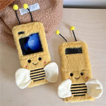 KJS-026 For Samsung Galaxy Z Flip7 FE 5G / Z Flip6 5G Case Bee Pattern Plush+TPU Phone Cover
