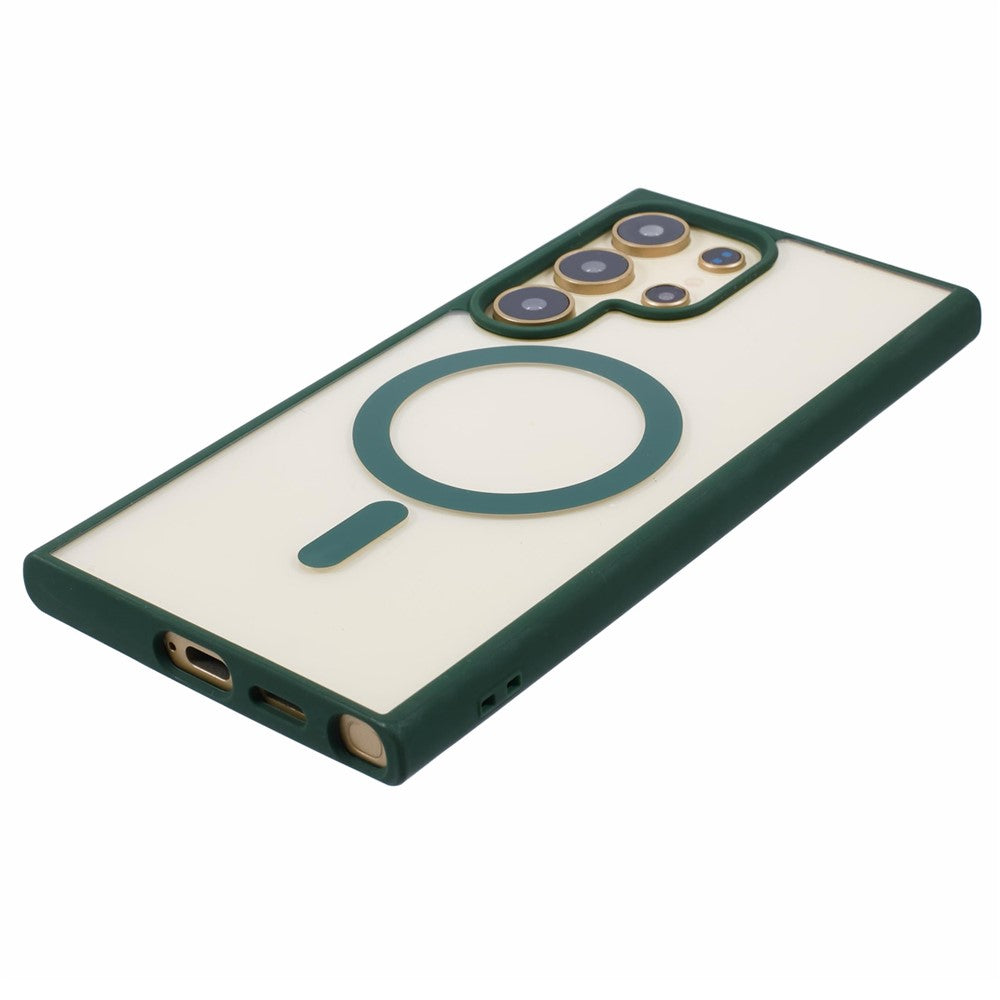 Samsung Galaxy S23 Ultra-skal Magnetiskt skal Stötsäkert PC+TPU Genomskinligt mobilskal