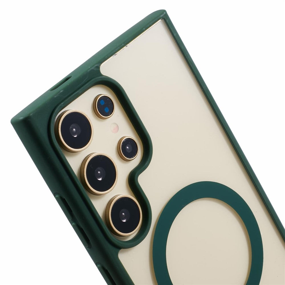 Samsung Galaxy S23 Ultra-skal Magnetiskt skal Stötsäkert PC+TPU Genomskinligt mobilskal