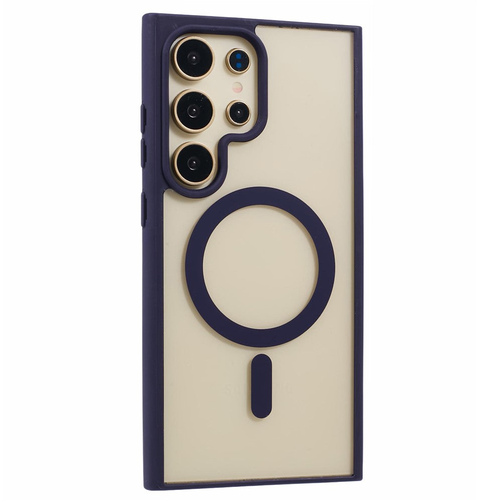 Samsung Galaxy S23 Ultra-skal Magnetiskt skal Stötsäkert PC+TPU Genomskinligt mobilskal