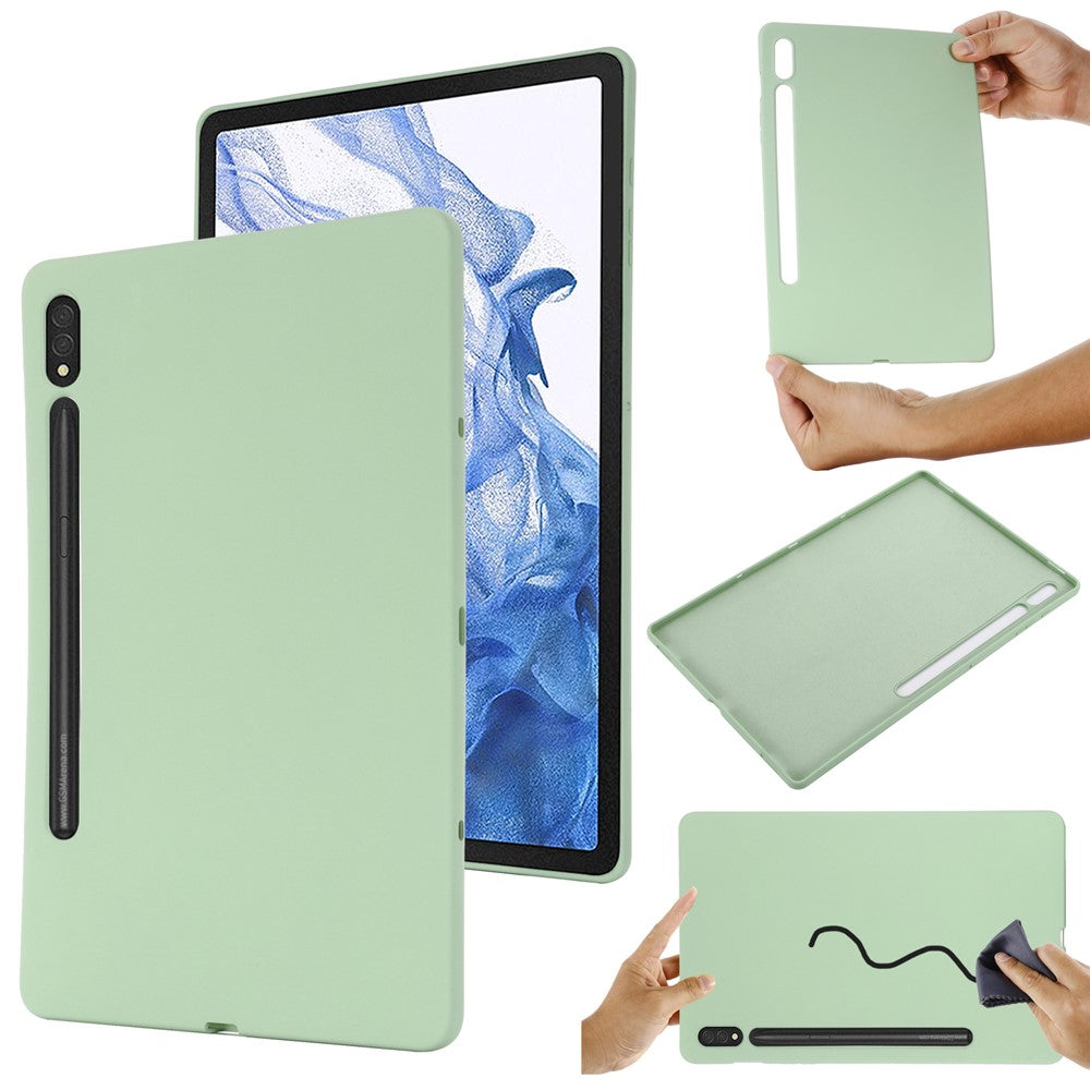 For Samsung Galaxy Tab S10 Ultra / S9 Ultra Case Liquid Silicone Anti-Scratch Tablet Cover