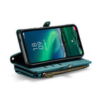 CASEME For Samsung Galaxy S24 FE Leather Case  C36 Zipper Multiple Card Slots Phone Cover with Straps