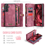 CASEME For Samsung Galaxy S24 FE Phone Cases  008 Leather Cover with Detachable Wallet and Strap