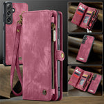 CASEME For Samsung Galaxy S24 FE Phone Cases  008 Leather Cover with Detachable Wallet and Strap