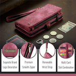 CASEME For Samsung Galaxy S24 FE Phone Cases  008 Leather Cover with Detachable Wallet and Strap