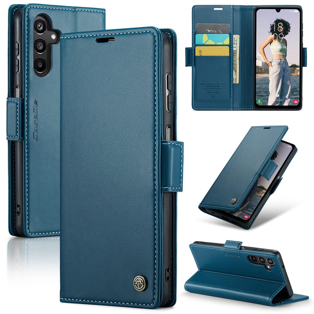 CASEME För Samsung Galaxy A16 5G / A16 4G Läderfodral 023 RFID-blockerande 3 kortplatser Mobilskal
