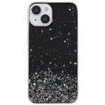 For iPhone 14 Starry Sky Epoxy Sparkle Personalized Phone Case Cover Soft TPU Shock Absorption Back Cover