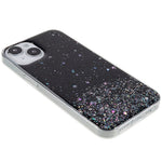 For iPhone 14 Starry Sky Epoxy Sparkle Personalized Phone Case Cover Soft TPU Shock Absorption Back Cover