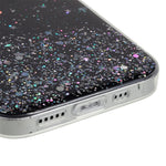 For iPhone 14 Starry Sky Epoxy Sparkle Personalized Phone Case Cover Soft TPU Shock Absorption Back Cover