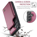 CASEME Til Samsung Galaxy S24 FE Telefoncover C22 Læder Bagsidecover med RFID-Blokerende Kortlommer