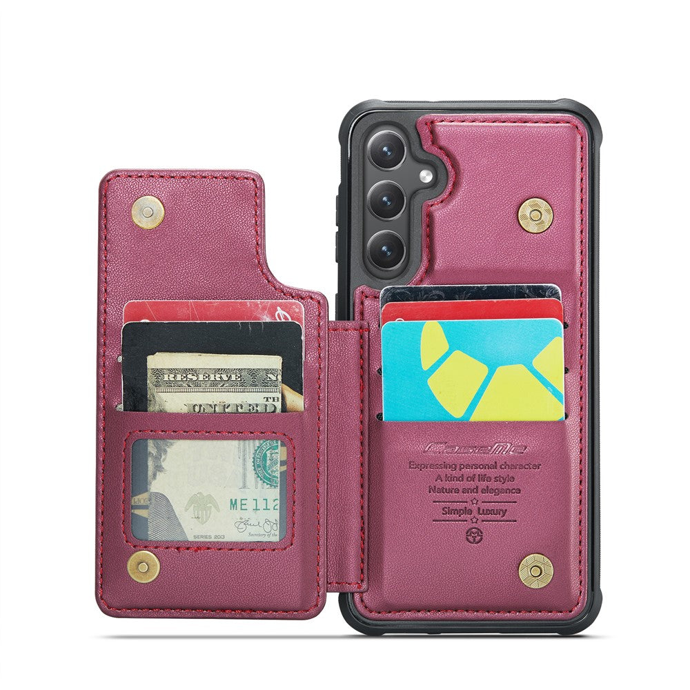 CASEME For Samsung Galaxy S24 FE Phone Case  C22 Leather Back Cover with RFID Blocking Card Slots