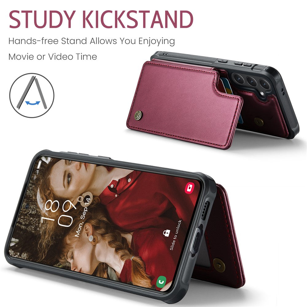CASEME Til Samsung Galaxy S24 FE Telefoncover C22 Læder Bagsidecover med RFID-Blokerende Kortlommer