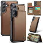 CASEME Til Samsung Galaxy S24 FE Telefoncover C22 Læder Bagsidecover med RFID-Blokerende Kortlommer