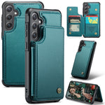 CASEME Til Samsung Galaxy S24 FE Telefoncover C22 Læder Bagsidecover med RFID-Blokerende Kortlommer