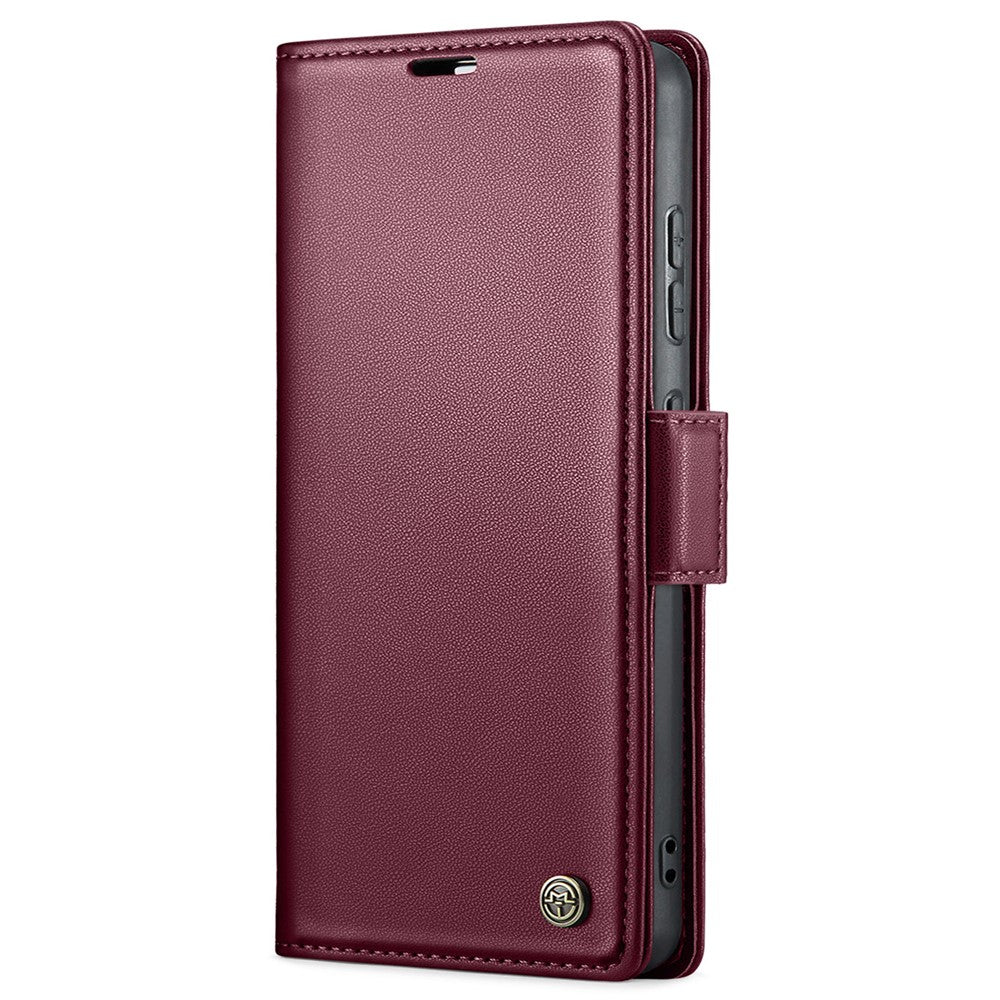 CASEME For Samsung Galaxy S24 FE Leather Case  023 RFID Blocking 3 Card Slot Mobile Cover