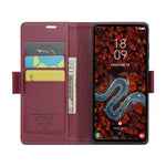 CASEME For Samsung Galaxy S24 FE Leather Case  023 RFID Blocking 3 Card Slot Mobile Cover