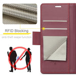CASEME For Samsung Galaxy S24 FE Leather Case  023 RFID Blocking 3 Card Slot Mobile Cover