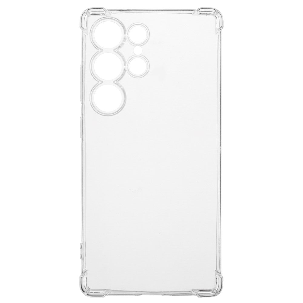 Samsung Galaxy S25 Ultra mobilskal Förstärkt Fyra Hörn Anti-Fall Genomskinligt TPU-Skal