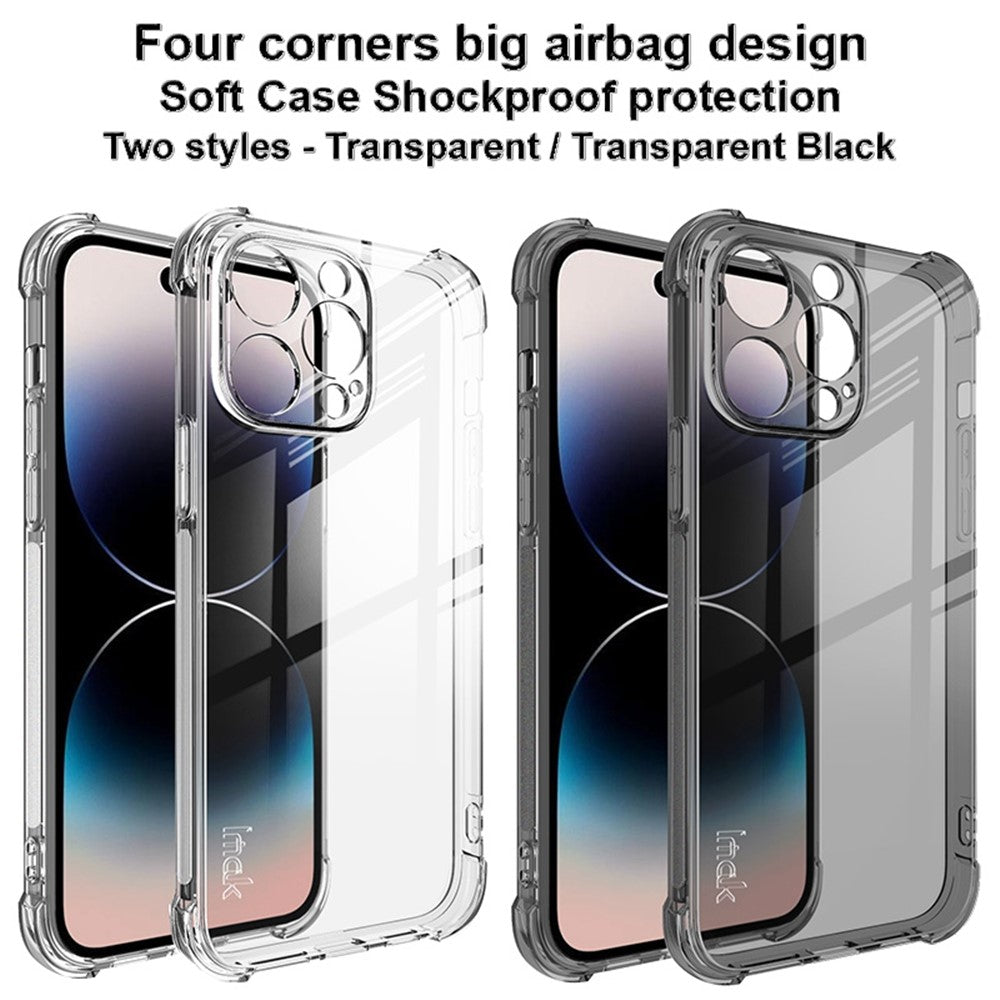 IMAK til iPhone 14 Pro Airbag Forsterkede Hjørner TPU Telefoncover Anti-kollisionscover