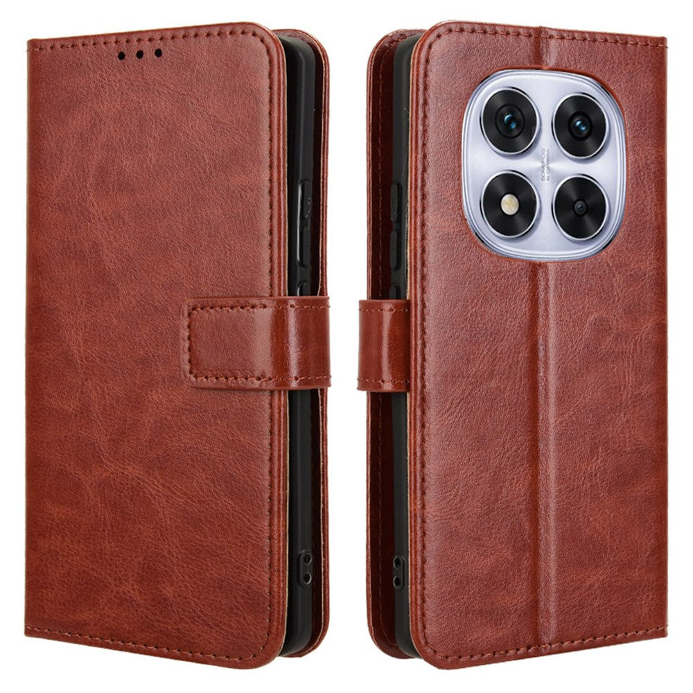 For Xiaomi Redmi Note 14 Pro+ 5G / Note 14 Pro 5G / Poco X7 5G Case Crazy Horse Texture PU Leather Phone Wallet Cover