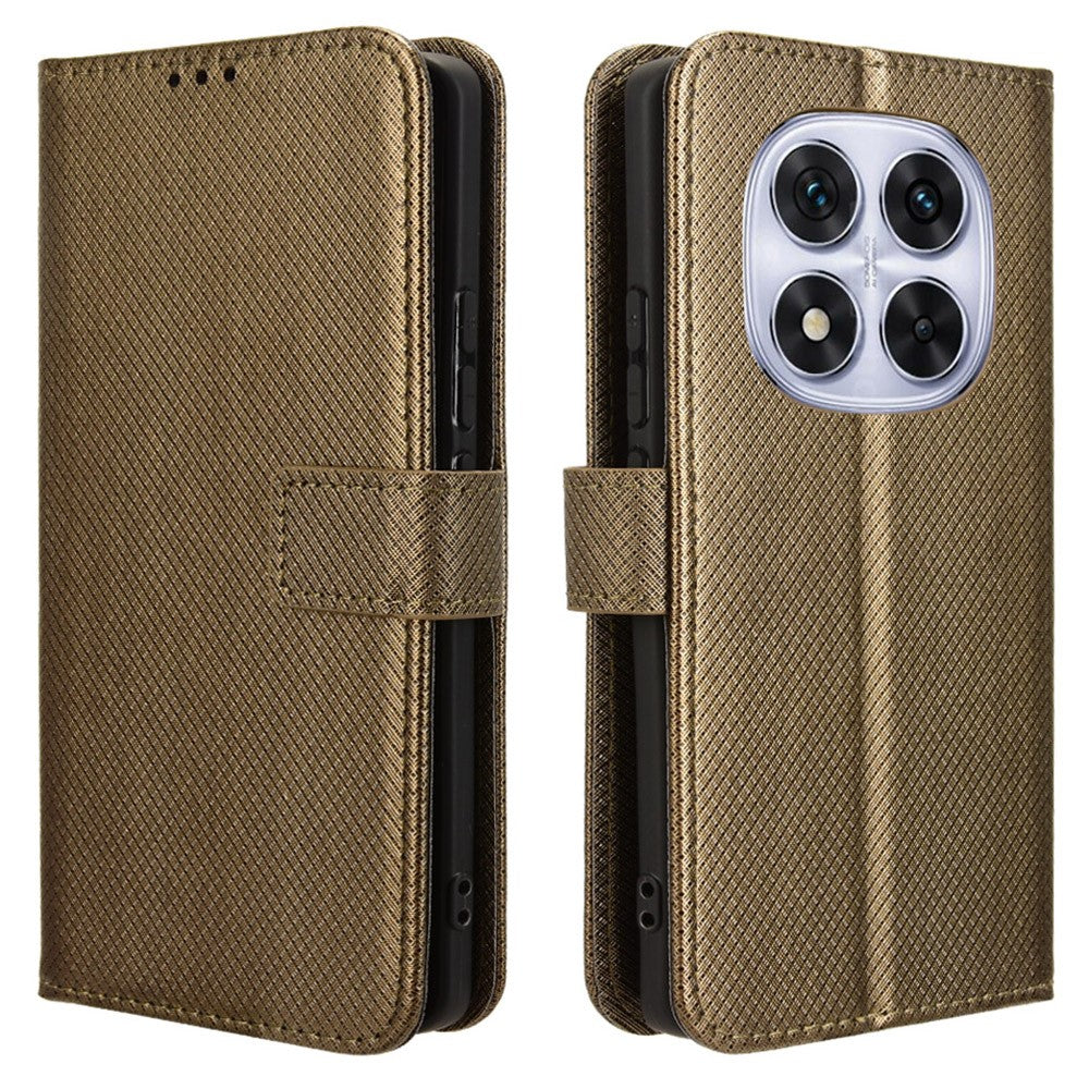 For Xiaomi Redmi Note 14 Pro+ 5G / Note 14 Pro 5G / Poco X7 5G Case PU Leather Diamond Texture Wallet Phone Cover