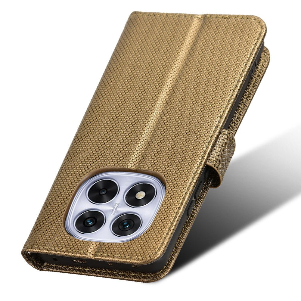For Xiaomi Redmi Note 14 Pro+ 5G / Note 14 Pro 5G / Poco X7 5G Case PU Leather Diamond Texture Wallet Phone Cover