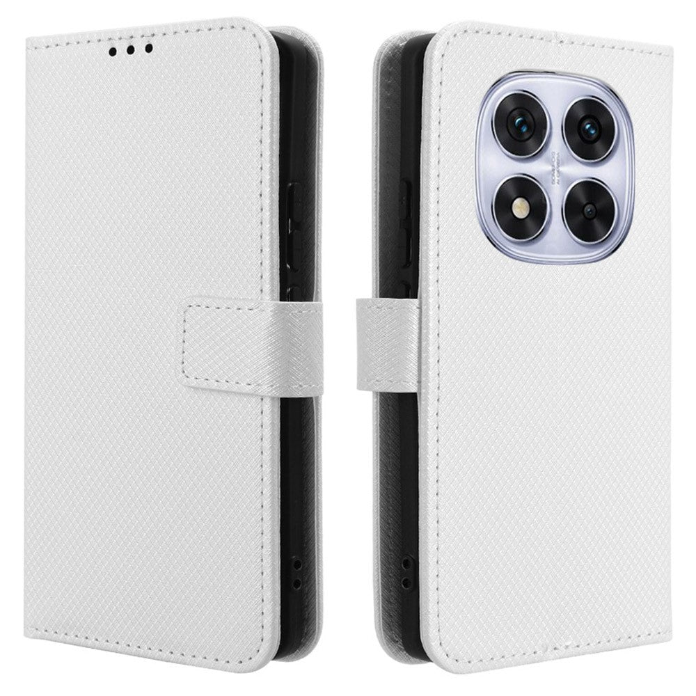 For Xiaomi Redmi Note 14 Pro+ 5G / Note 14 Pro 5G / Poco X7 5G Case PU Leather Diamond Texture Wallet Phone Cover
