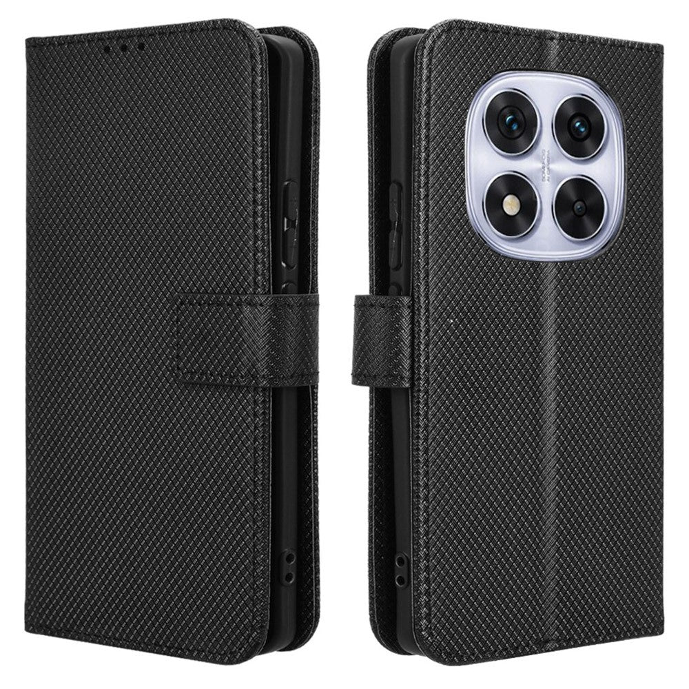 For Xiaomi Redmi Note 14 Pro+ 5G / Note 14 Pro 5G / Poco X7 5G Case PU Leather Diamond Texture Wallet Phone Cover