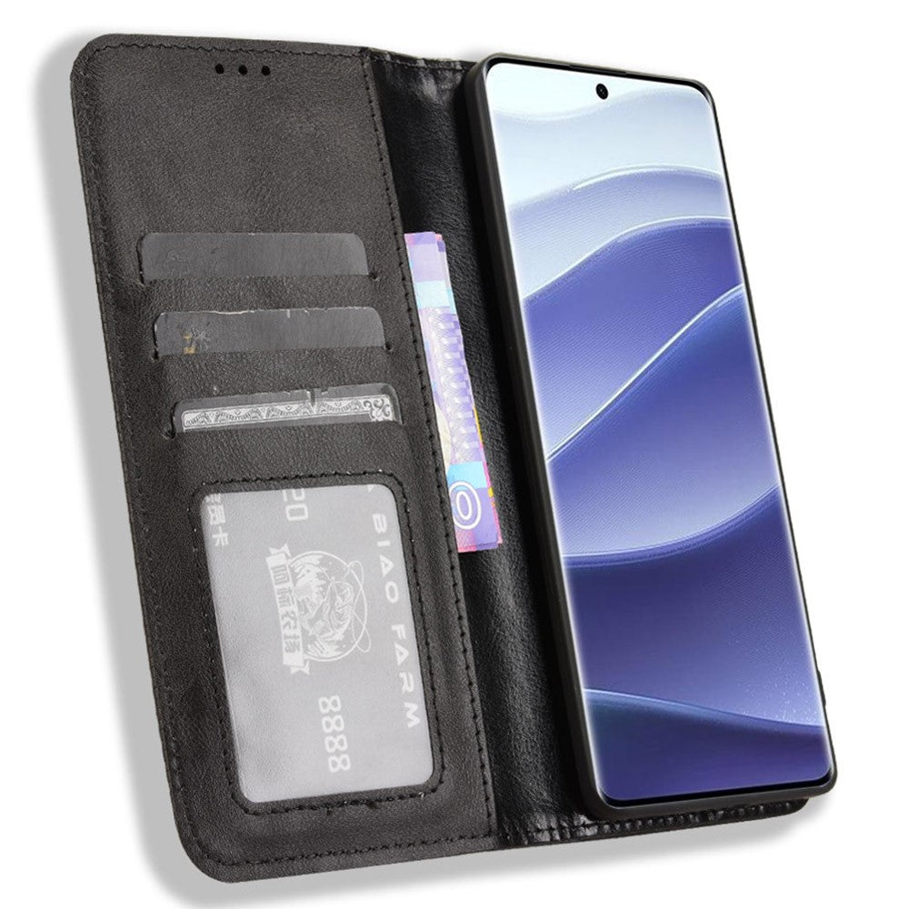 For Xiaomi Redmi Note 14 Pro+ 5G / Note 14 Pro 5G / Poco X7 5G Leather Case Wallet Stand Retro Texture Phone Cover