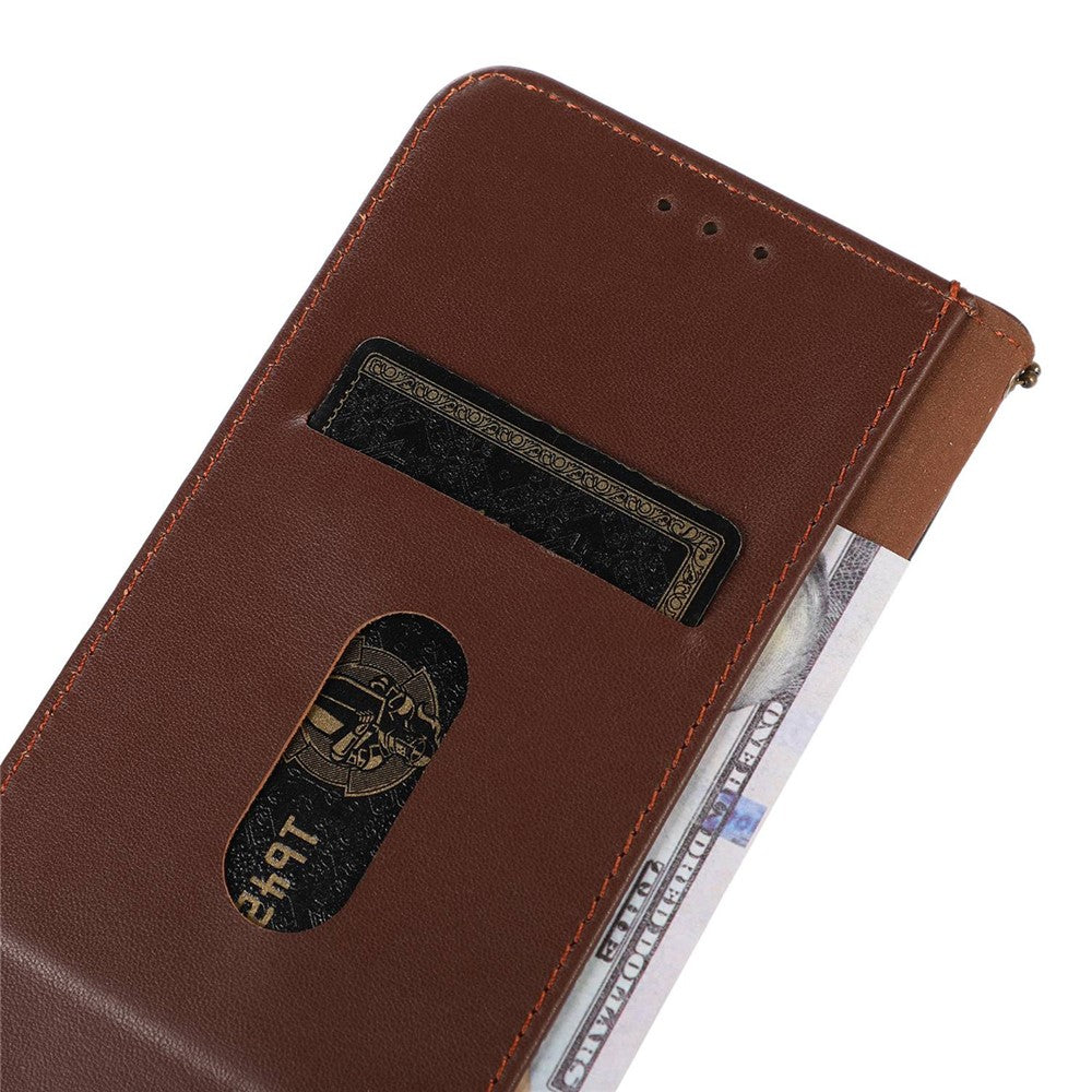 KHAZNEH For Asus Zenfone 11 Ultra 5G Case Genuine Cow Leather Wallet Phone Cover Nappa Texture
