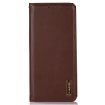 KHAZNEH For Asus Zenfone 11 Ultra 5G Case Genuine Cow Leather Wallet Phone Cover Nappa Texture