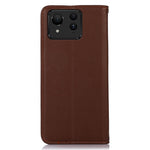 KHAZNEH For Asus Zenfone 11 Ultra 5G Case Genuine Cow Leather Wallet Phone Cover Nappa Texture