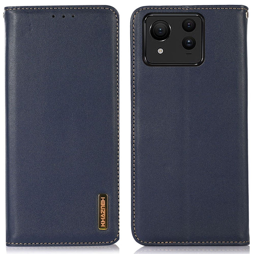 KHAZNEH For Asus Zenfone 11 Ultra 5G Case Genuine Cow Leather Wallet Phone Cover Nappa Texture