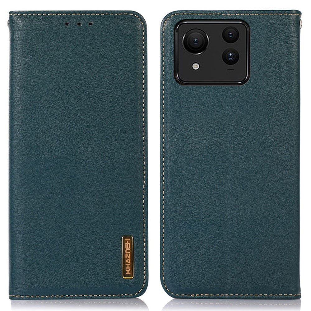 KHAZNEH For Asus Zenfone 11 Ultra 5G Case Genuine Cow Leather Wallet Phone Cover Nappa Texture