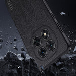 For Xiaomi Redmi Note 14 Pro+ 5G Case Wood Texture PU Leather Coated PC+TPU Phone Cover