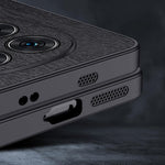 For Xiaomi Redmi Note 14 Pro+ 5G Case Wood Texture PU Leather Coated PC+TPU Phone Cover