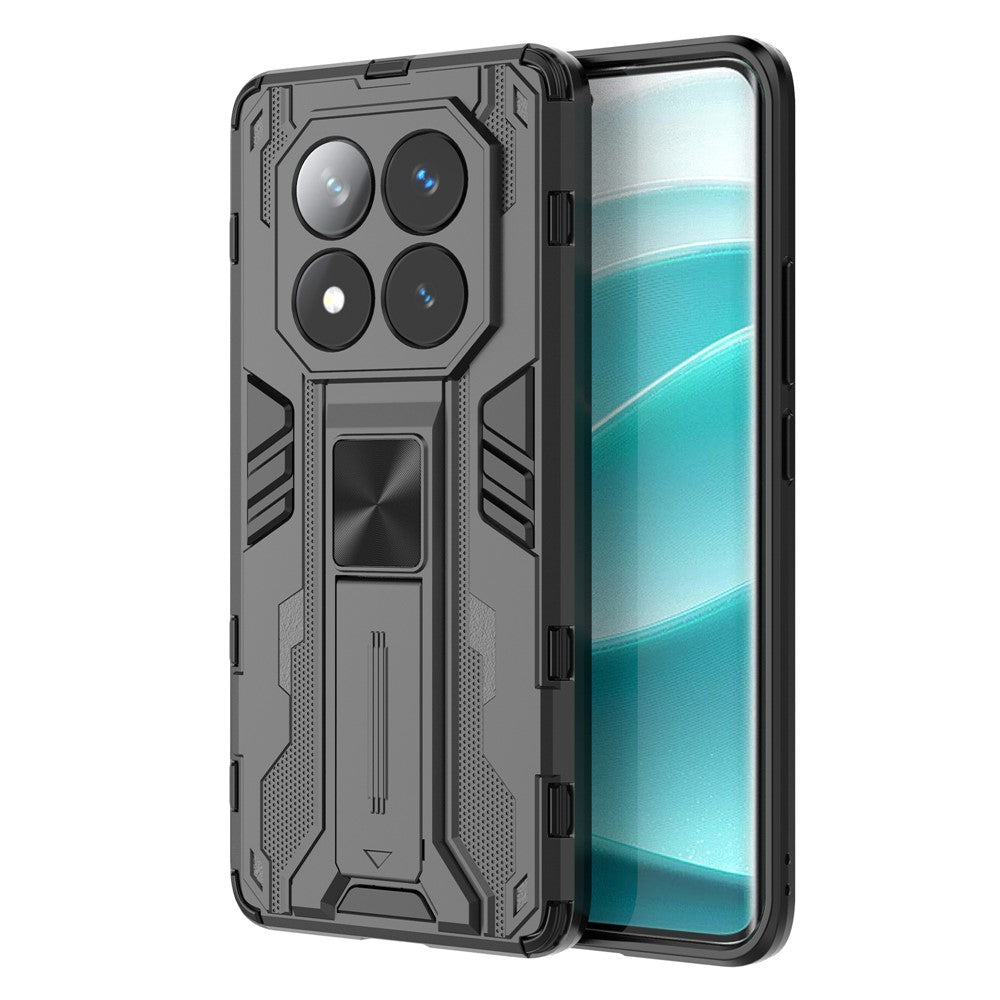 Xiaomi Redmi Note 14 Pro 5G / Poco X7 5G-skal PC + TPU stötsäkert mobilskal med stöd