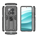 For Xiaomi Redmi Note 14 Pro 5G / Poco X7 5G Case PC + TPU Shockproof Phone Cover with Kickstand