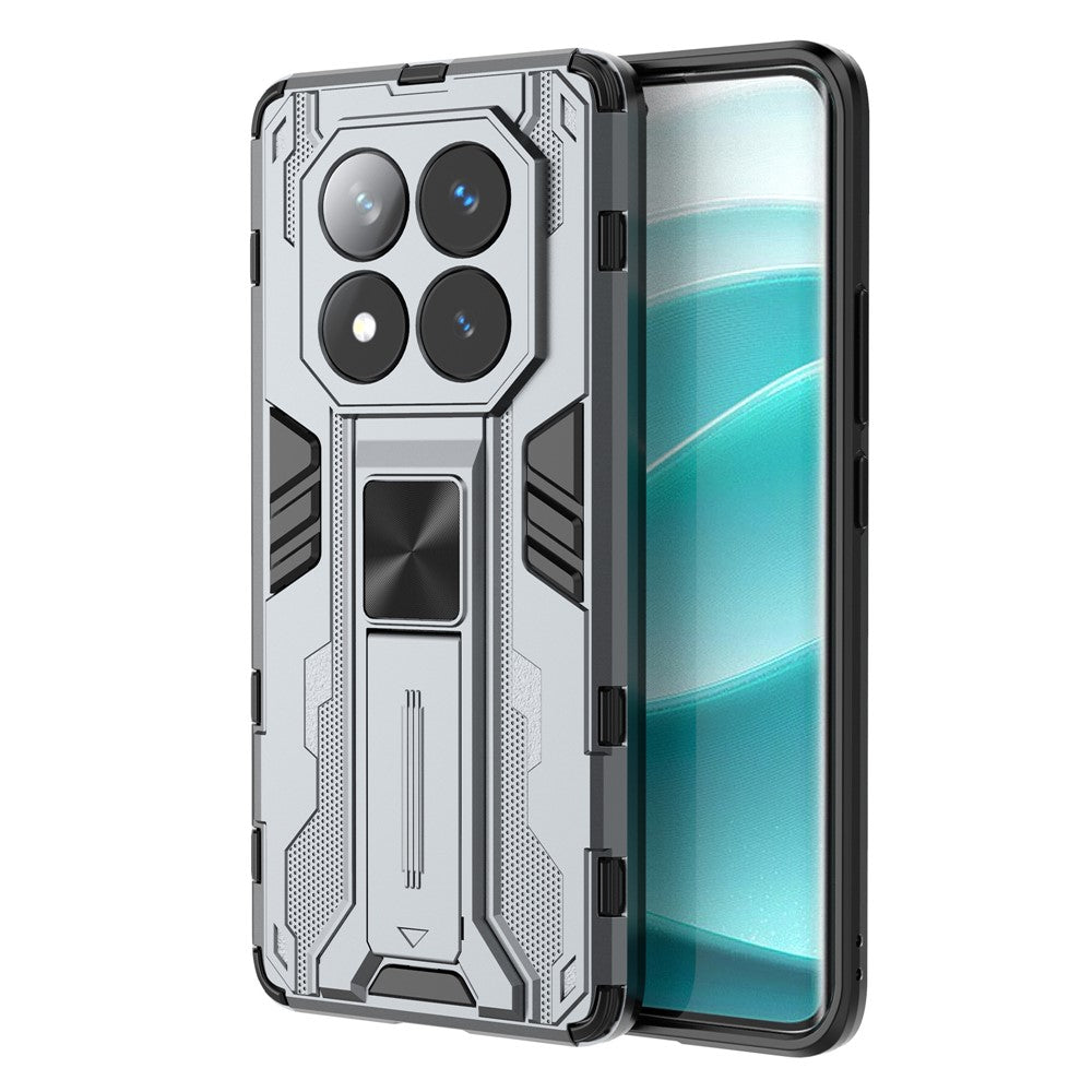For Xiaomi Redmi Note 14 Pro 5G / Poco X7 5G Case PC + TPU Shockproof Phone Cover with Kickstand